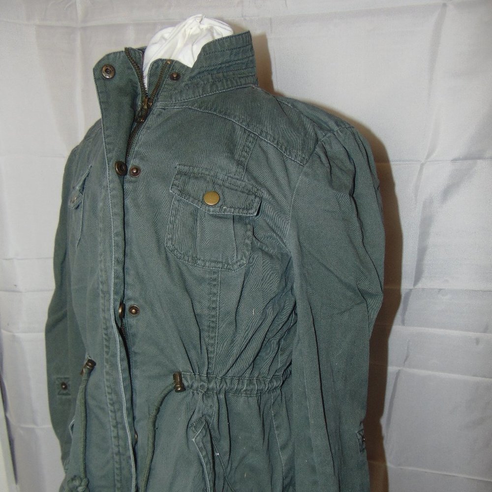 Army green military style jacket - Picture 2 of 7